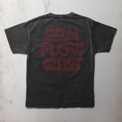 SUN FADED ROUDED STAR LOGO TEE